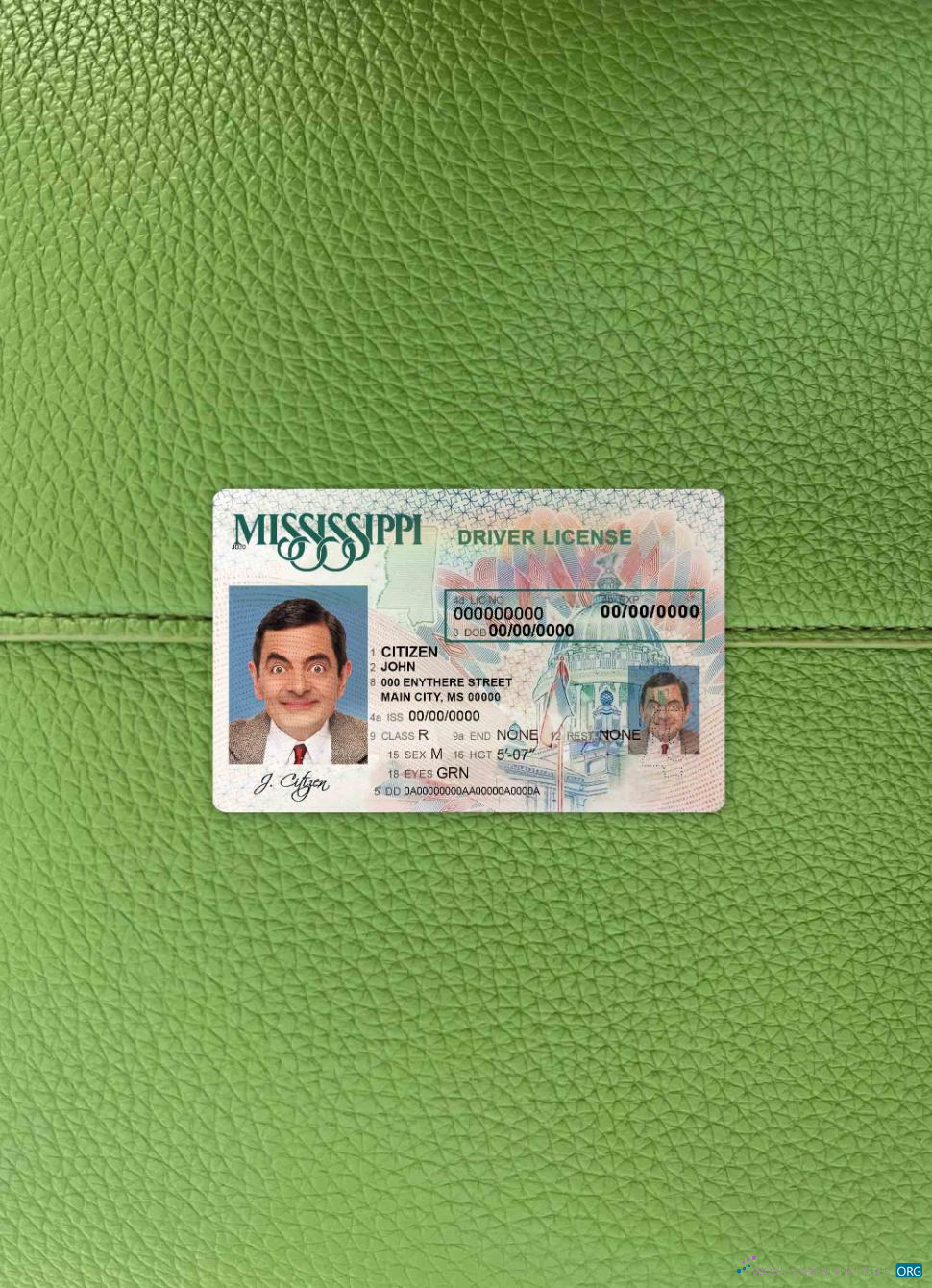 Download USA Mississippi DL photolook FRONT Photoshop template